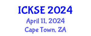 International Conference on Knowledge and Software Engineering (ICKSE) April 11, 2024 - Cape Town, South Africa