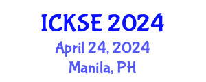 International Conference on Knowledge and Software Engineering (ICKSE) April 24, 2024 - Manila, Philippines