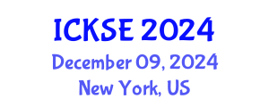 International Conference on Knowledge and Software Engineering (ICKSE) December 09, 2024 - New York, United States