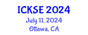 International Conference on Knowledge and Software Engineering (ICKSE) July 11, 2024 - Ottawa, Canada