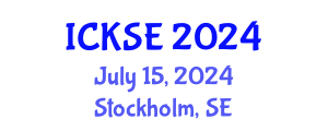 International Conference on Knowledge and Software Engineering (ICKSE) July 15, 2024 - Stockholm, Sweden