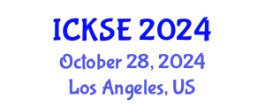 International Conference on Knowledge and Software Engineering (ICKSE) October 28, 2024 - Los Angeles, United States