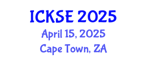 International Conference on Knowledge and Software Engineering (ICKSE) April 15, 2025 - Cape Town, South Africa