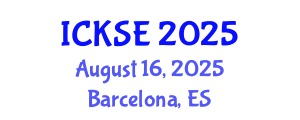 International Conference on Knowledge and Software Engineering (ICKSE) August 16, 2025 - Barcelona, Spain