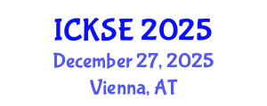 International Conference on Knowledge and Software Engineering (ICKSE) December 27, 2025 - Vienna, Austria
