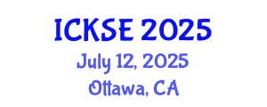 International Conference on Knowledge and Software Engineering (ICKSE) July 12, 2025 - Ottawa, Canada