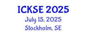 International Conference on Knowledge and Software Engineering (ICKSE) July 15, 2025 - Stockholm, Sweden