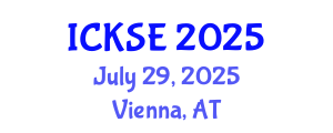 International Conference on Knowledge and Software Engineering (ICKSE) July 29, 2025 - Vienna, Austria
