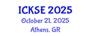 International Conference on Knowledge and Software Engineering (ICKSE) October 21, 2025 - Athens, Greece