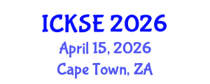 International Conference on Knowledge and Software Engineering (ICKSE) April 15, 2026 - Cape Town, South Africa