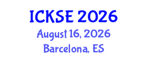 International Conference on Knowledge and Software Engineering (ICKSE) August 16, 2026 - Barcelona, Spain