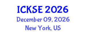 International Conference on Knowledge and Software Engineering (ICKSE) December 09, 2026 - New York, United States International Conference on Knowledge and Software Engineering (ICKSE) December 09, 2026 - New York, United States