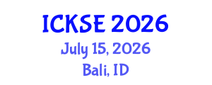 International Conference on Knowledge and Software Engineering (ICKSE) July 15, 2026 - Bali, Indonesia