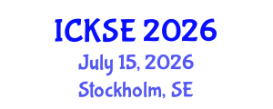 International Conference on Knowledge and Software Engineering (ICKSE) July 15, 2026 - Stockholm, Sweden