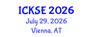 International Conference on Knowledge and Software Engineering (ICKSE) July 29, 2026 - Vienna, Austria