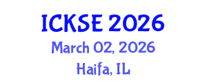 International Conference on Knowledge and Software Engineering (ICKSE) March 02, 2026 - Haifa, Israel International Conference on Knowledge and Software Engineering (ICKSE) March 02, 2026 - Haifa, Israel