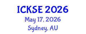 International Conference on Knowledge and Software Engineering (ICKSE) May 17, 2026 - Sydney, Australia