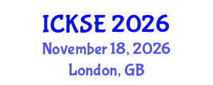 International Conference on Knowledge and Software Engineering (ICKSE) November 18, 2026 - London, United Kingdom