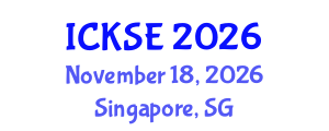 International Conference on Knowledge and Software Engineering (ICKSE) November 18, 2026 - Singapore, Singapore