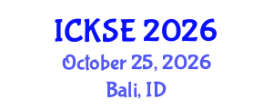 International Conference on Knowledge and Software Engineering (ICKSE) October 25, 2026 - Bali, Indonesia