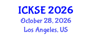 International Conference on Knowledge and Software Engineering (ICKSE) October 28, 2026 - Los Angeles, United States