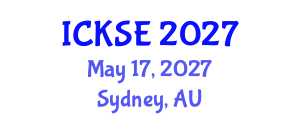 International Conference on Knowledge and Software Engineering (ICKSE) May 17, 2027 - Sydney, Australia International Conference on Knowledge and Software Engineering (ICKSE) May 17, 2027 - Sydney, Australia