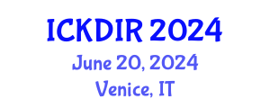 International Conference on Knowledge Discovery and Information Retrieval (ICKDIR) June 20, 2024 - Venice, Italy