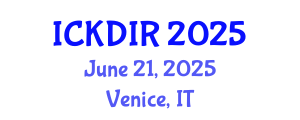 International Conference on Knowledge Discovery and Information Retrieval (ICKDIR) June 21, 2025 - Venice, Italy