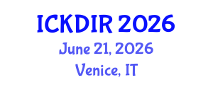 International Conference on Knowledge Discovery and Information Retrieval (ICKDIR) June 21, 2026 - Venice, Italy