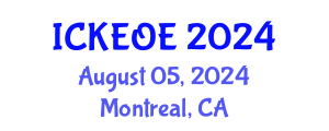 International Conference on Knowledge Engineering and Ontological Engineering (ICKEOE) August 05, 2024 - Montreal, Canada