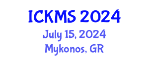 International Conference on Knowledge Management Studies (ICKMS) July 15, 2024 - Mykonos, Greece