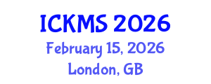 International Conference on Knowledge Management Studies (ICKMS) February 15, 2026 - London, United Kingdom