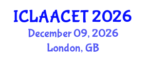 International Conference on Landscape Architecture and Advanced Civil Engineering Technologies (ICLAACET) December 09, 2026 - London, United Kingdom International Conference on Landscape Architecture and Advanced Civil Engineering Technologies (ICLAACET) December 09, 2026 - London, United Kingdom