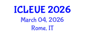 International Conference on Landscape Ecology and Urban Ecology (ICLEUE) March 04, 2026 - Rome, Italy