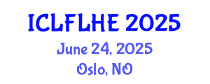 International Conference on Language Futures: Languages in Higher Education (ICLFLHE) June 24, 2025 - Oslo, Norway