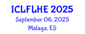 International Conference on Language Futures: Languages in Higher Education (ICLFLHE) September 06, 2025 - Málaga, Spain