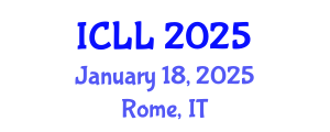 International Conference on Language Learning (ICLL) January 18, 2025 - Rome, Italy