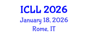 International Conference on Language Learning (ICLL) January 18, 2026 - Rome, Italy