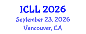 International Conference on Language Learning (ICLL) September 23, 2026 - Vancouver, Canada