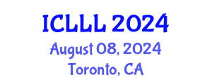 International Conference on Languages, Literature and Linguistics (ICLLL) August 08, 2024 - Toronto, Canada