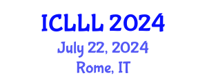 International Conference on Languages, Literature and Linguistics (ICLLL) July 22, 2024 - Rome, Italy