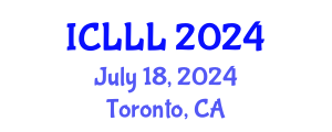 International Conference on Languages, Literature and Linguistics (ICLLL) July 18, 2024 - Toronto, Canada