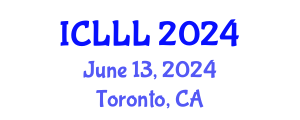 International Conference on Languages, Literature and Linguistics (ICLLL) June 13, 2024 - Toronto, Canada