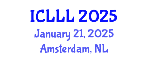 International Conference on Languages, Literature and Linguistics (ICLLL) January 21, 2025 - Amsterdam, Netherlands