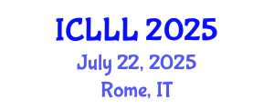 International Conference on Languages, Literature and Linguistics (ICLLL) July 22, 2025 - Rome, Italy