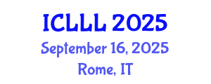International Conference on Languages, Literature and Linguistics (ICLLL) September 16, 2025 - Rome, Italy