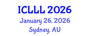 International Conference on Languages, Literature and Linguistics (ICLLL) January 26, 2026 - Sydney, Australia International Conference on Languages, Literature and Linguistics (ICLLL) January 26, 2026 - Sydney, Australia