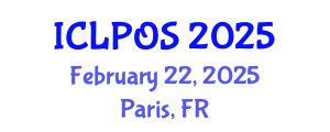 International Conference on Laser Physics and Optical Sciences (ICLPOS) February 22, 2025 - Paris, France