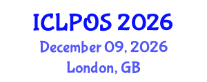 International Conference on Laser Physics and Optical Sciences (ICLPOS) December 09, 2026 - London, United Kingdom International Conference on Laser Physics and Optical Sciences (ICLPOS) December 09, 2026 - London, United Kingdom