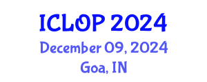International Conference on Lasers, Optics and Photonics (ICLOP) December 09, 2024 - Goa, India